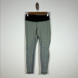 Luna Jai Geometric Leggings Size XS Womens
Cropped Gray Neon Yellow Activewear